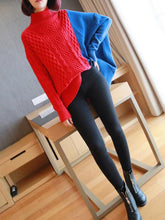 Loose Split-Joint Color Knitting Sweater